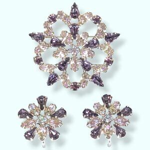 Vintage B David Floral Demi Parure